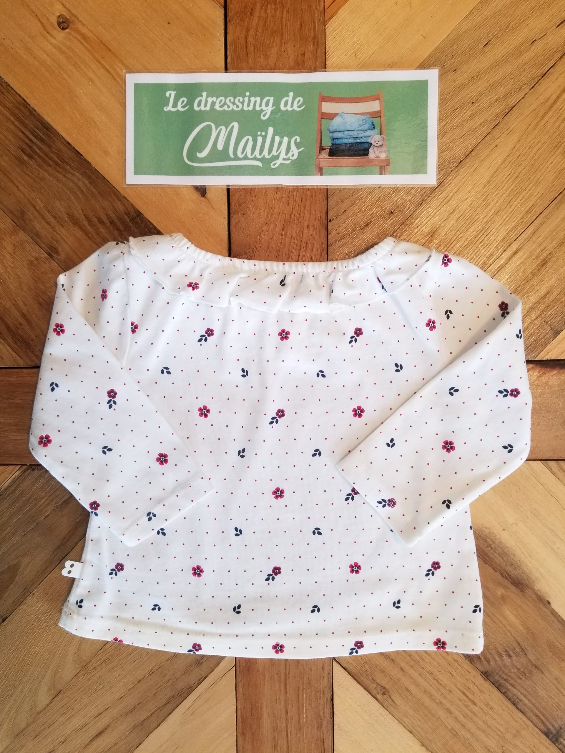 T-shirt manches longues avec col 3 mois Obaïbi – Image 2