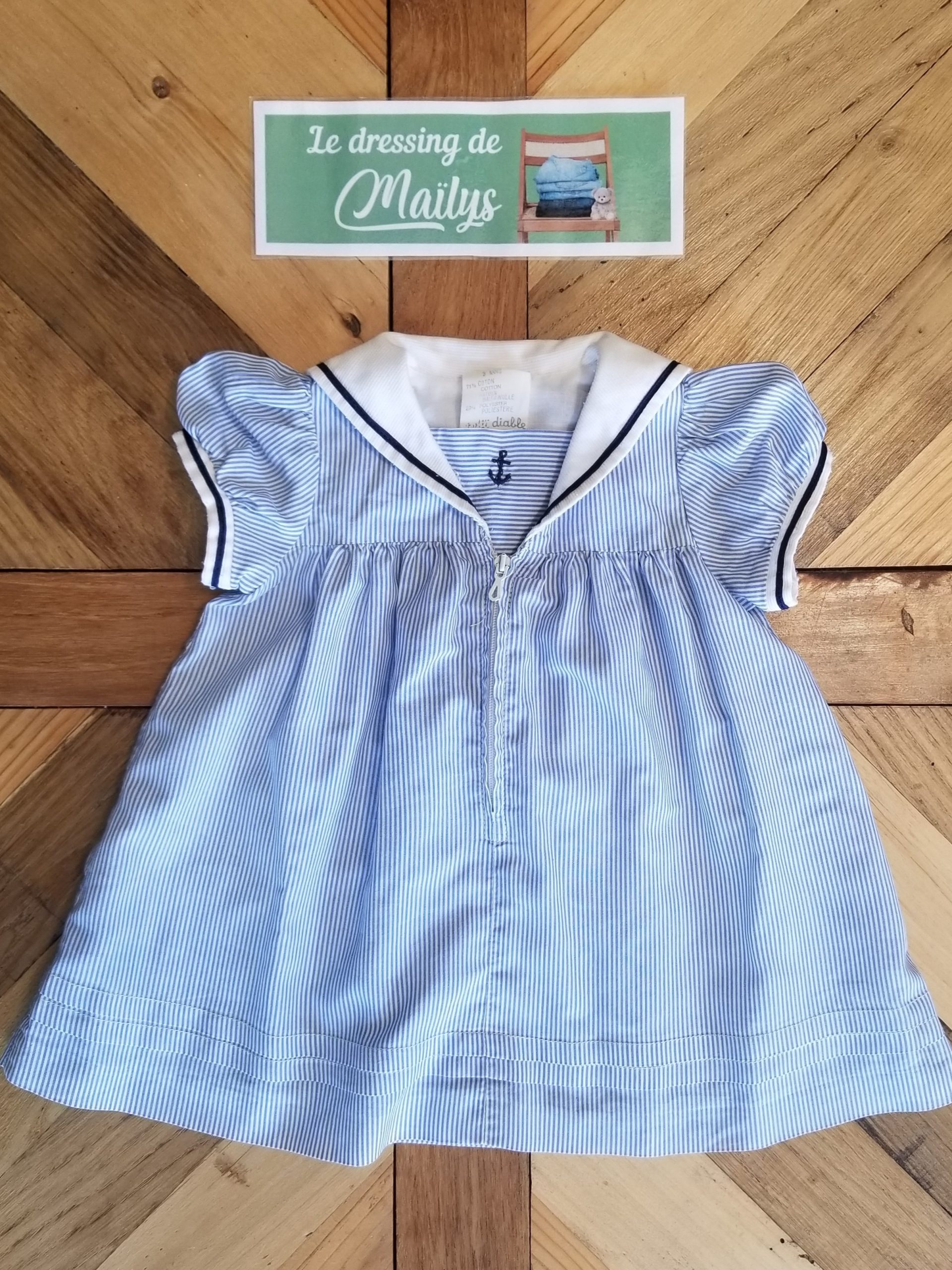 Robe d'été vintage 3 mois Petit Diable