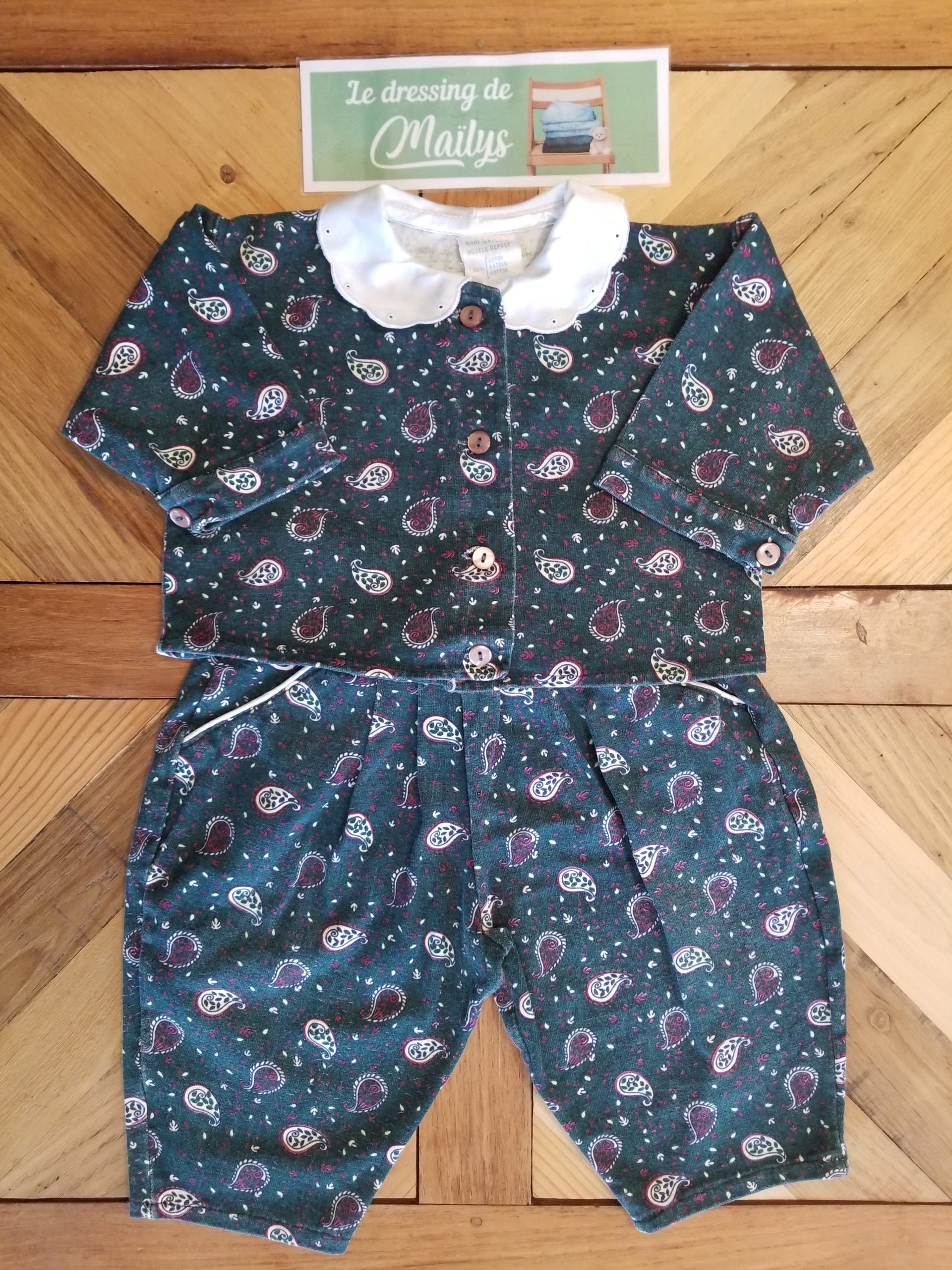 Ensemble deux pièces vintage 12 mois