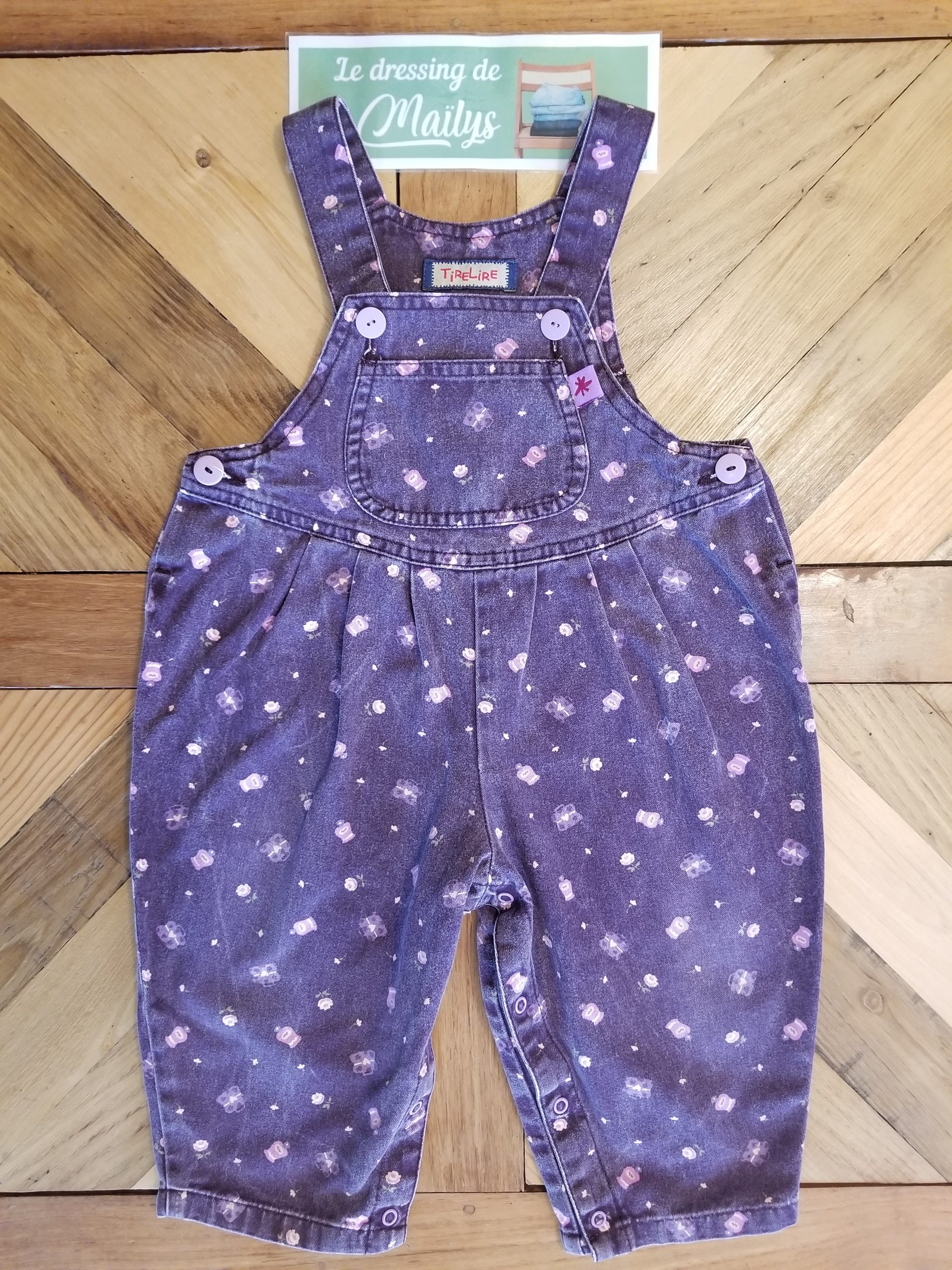 Salopette vintage 12 mois Tirelire