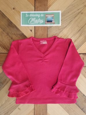 T-shirt manches longues 3 ans Vynil Fraise