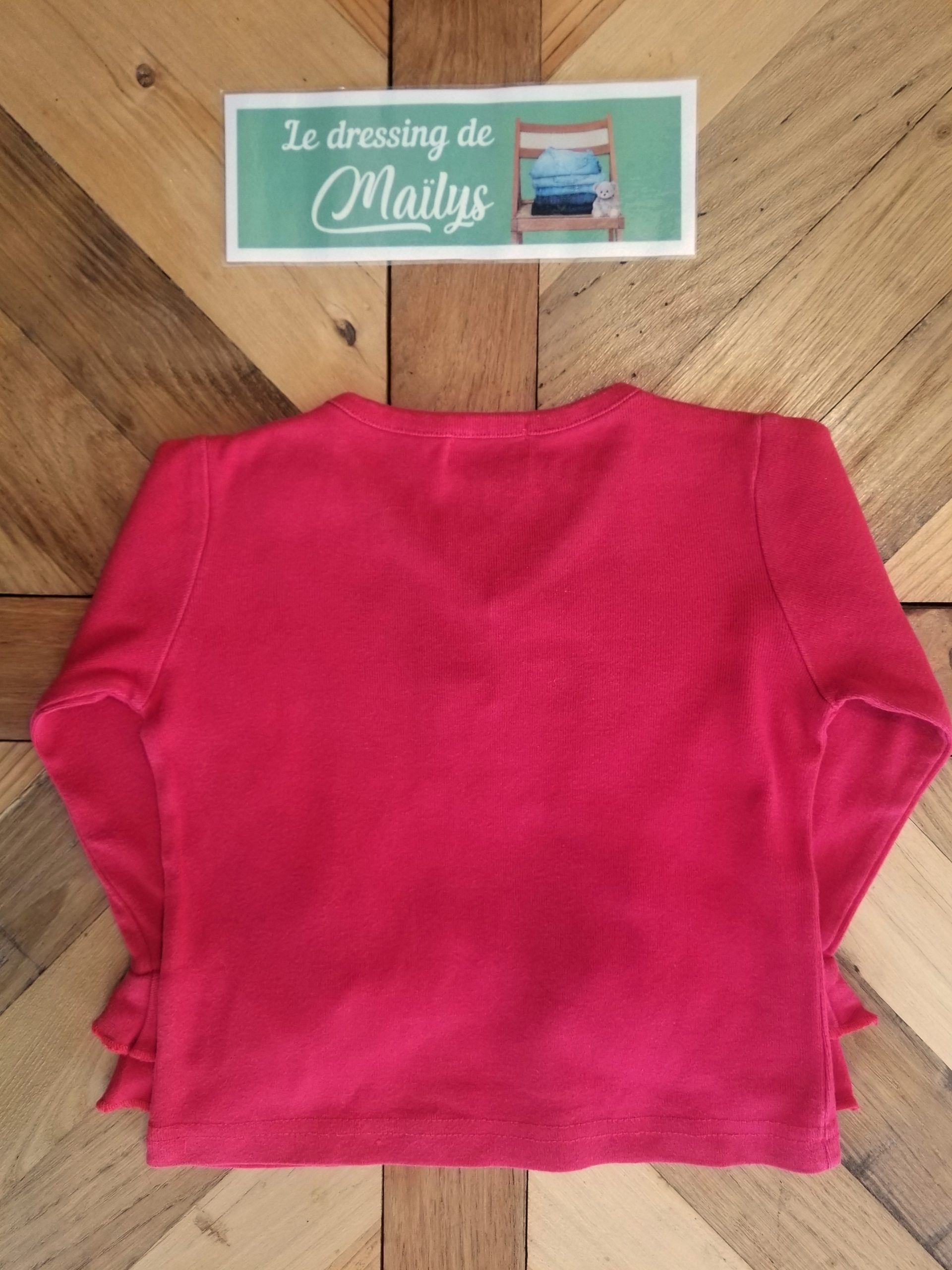 T-shirt manches longues 3 ans Vynil Fraise – Image 2