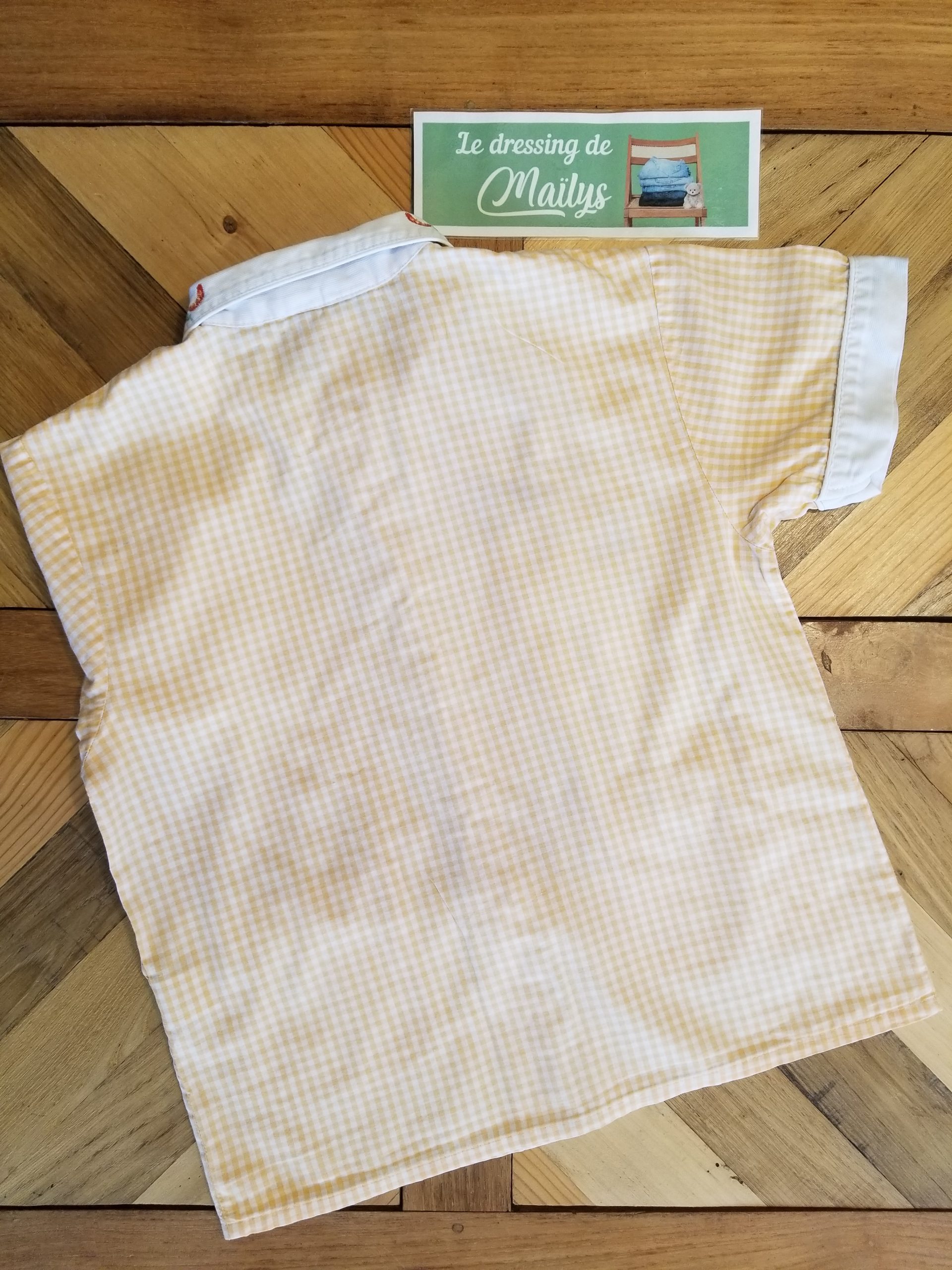 Chemise manches courtes vintage 10-12 ans A l'Heure Anglaise – Image 2