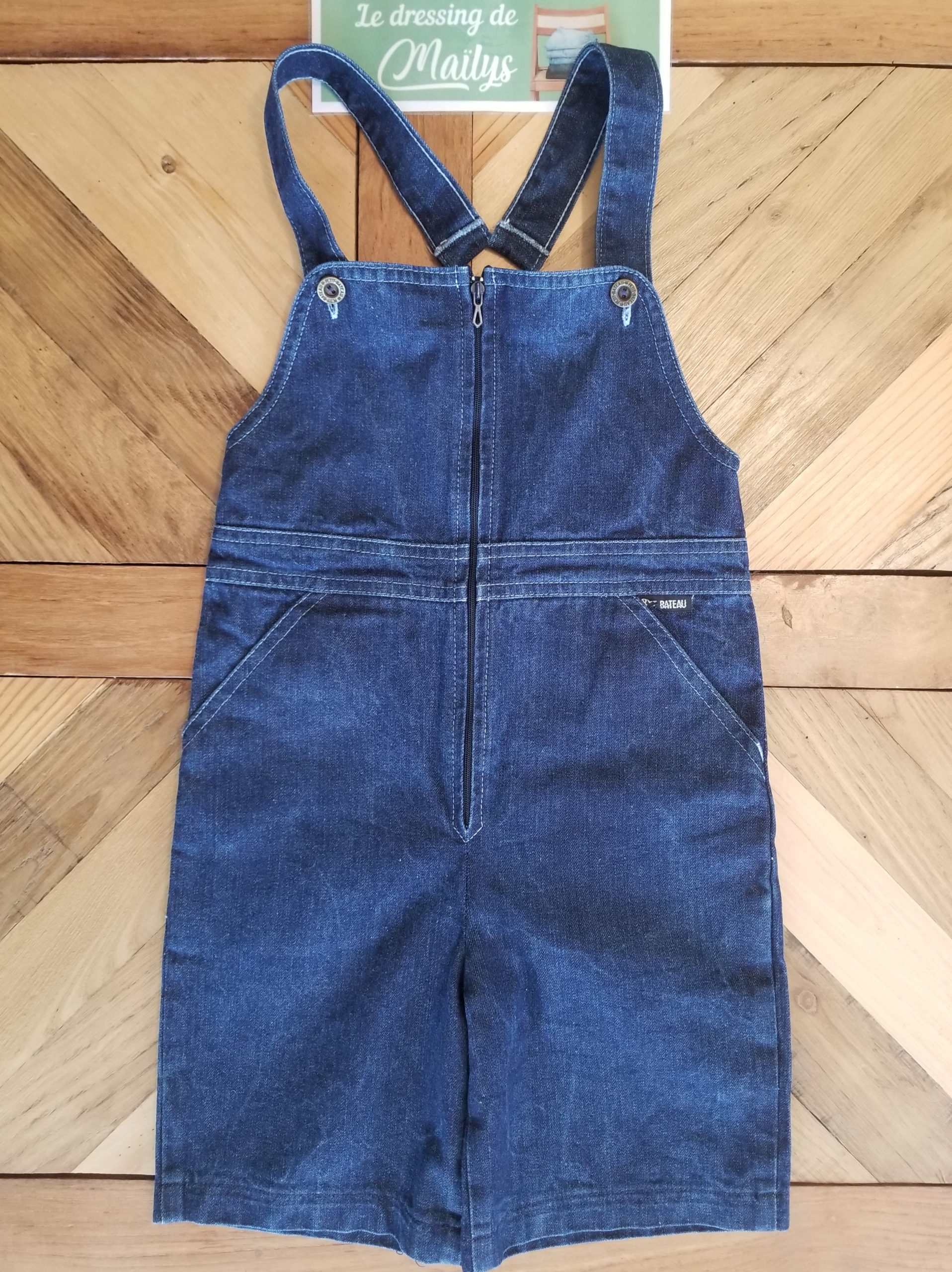 Salopette courte vintage 6 ans Petit Bateau