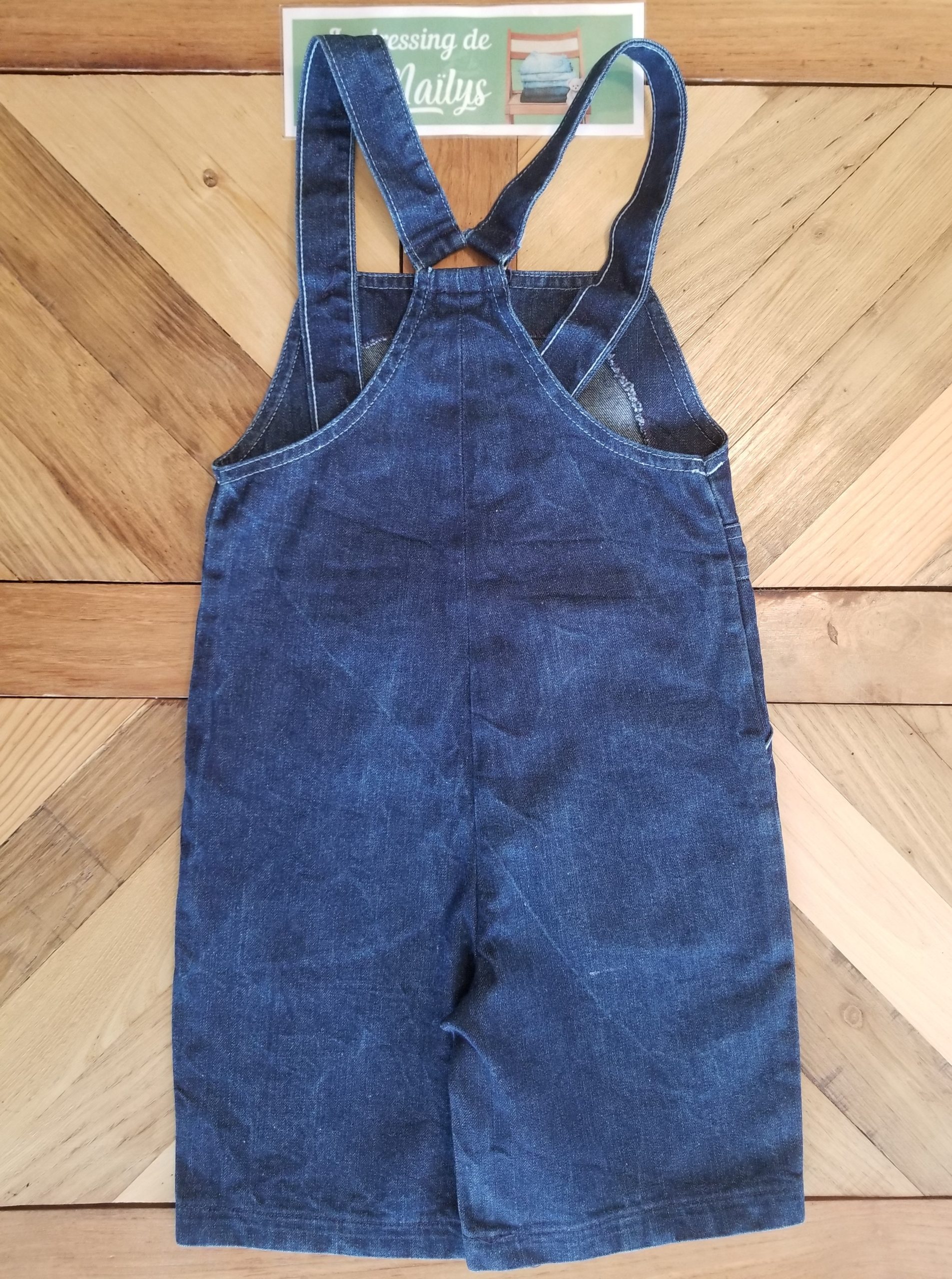 Salopette courte vintage 6 ans Petit Bateau – Image 2