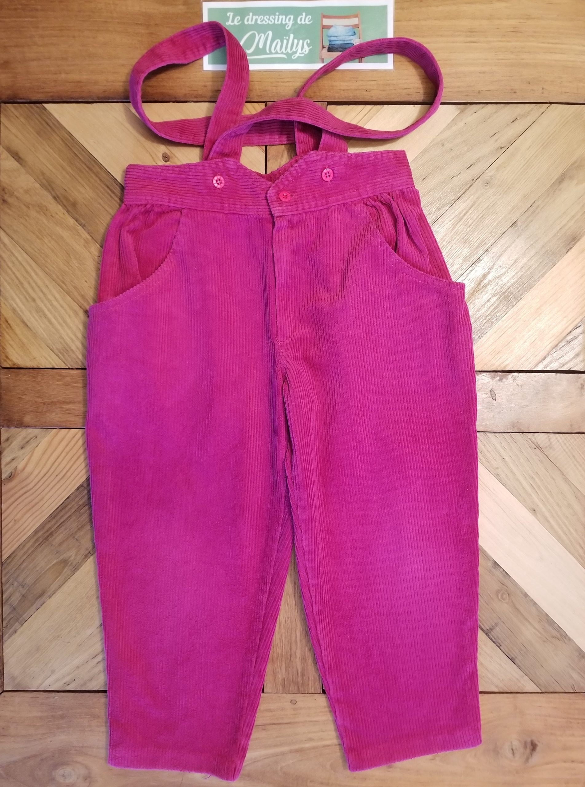 Pantalon vintage avec bretelles 5 ans Z