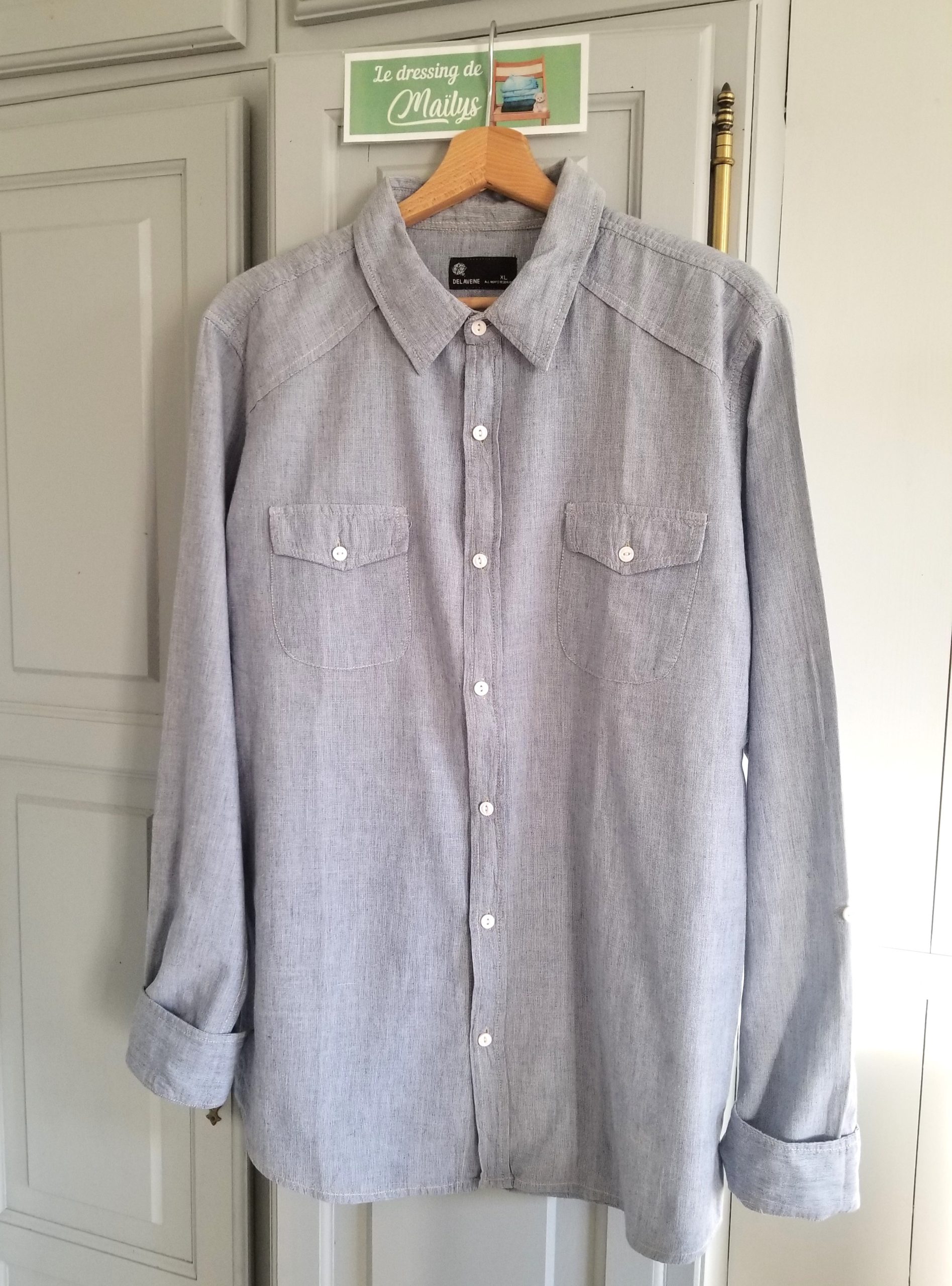 Chemise manches longues T42 Delaveine