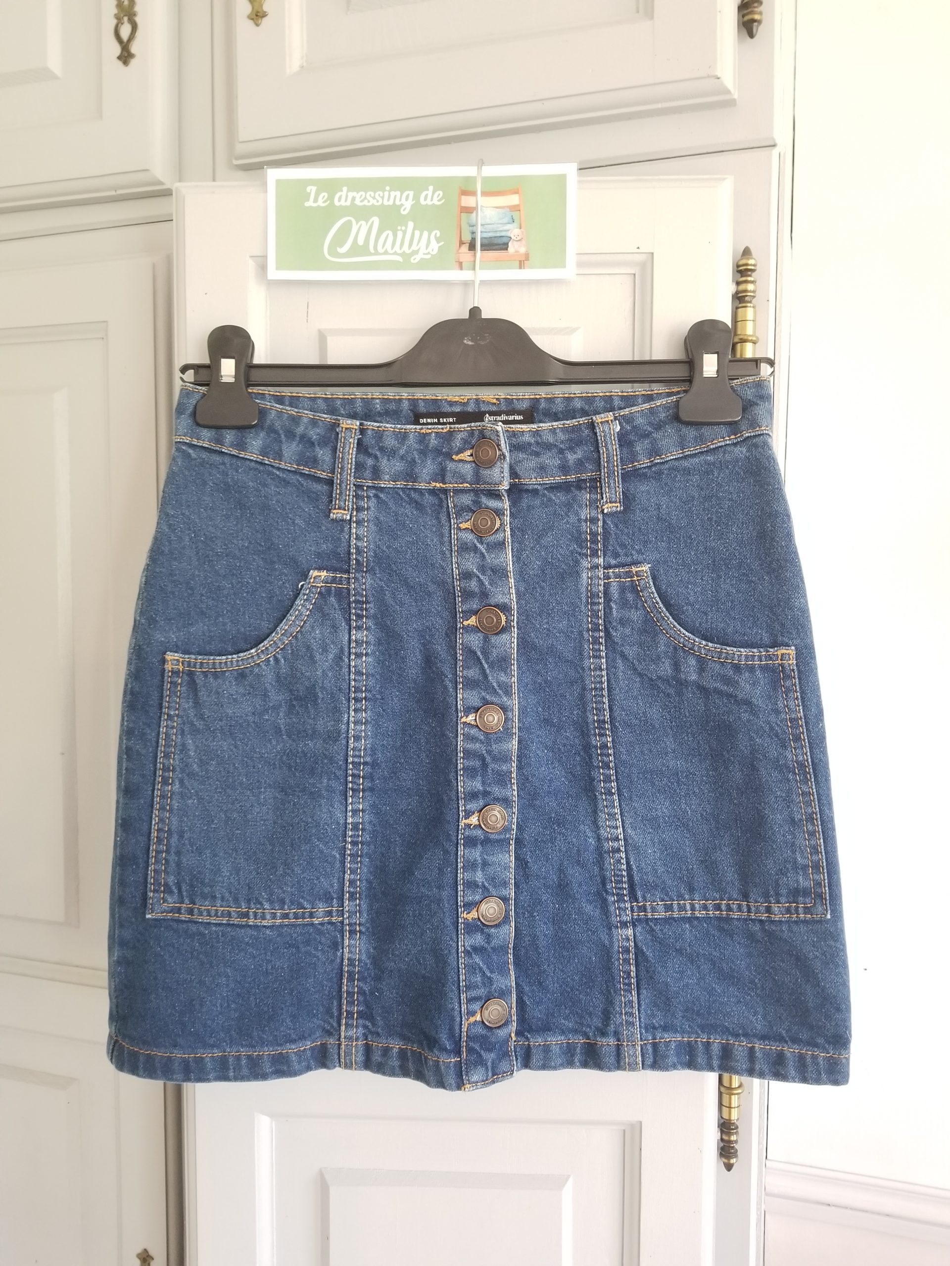 Jupe jean courte T36 Stradivarius