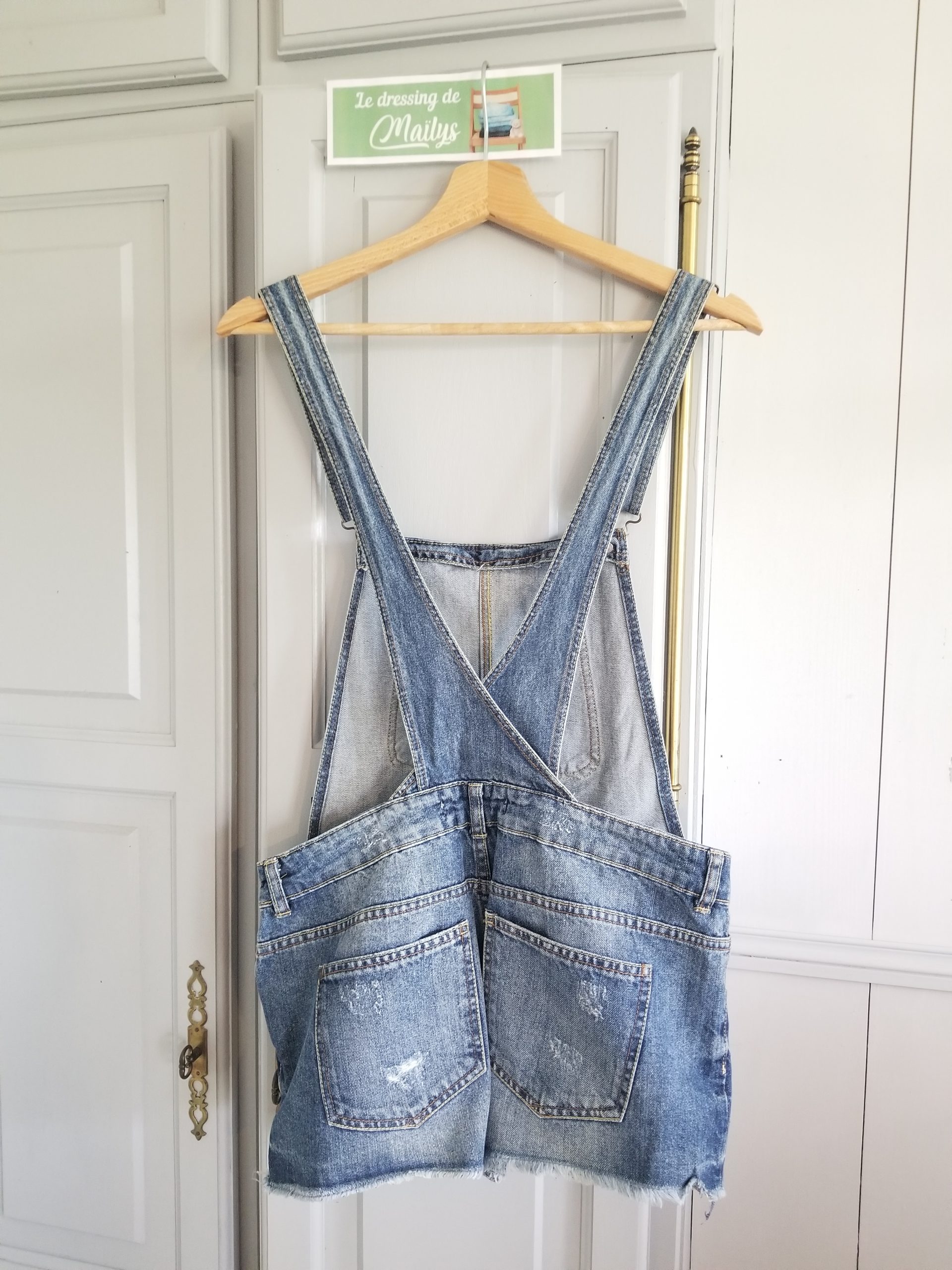 Salopette short jean T38 Bershka – Image 2