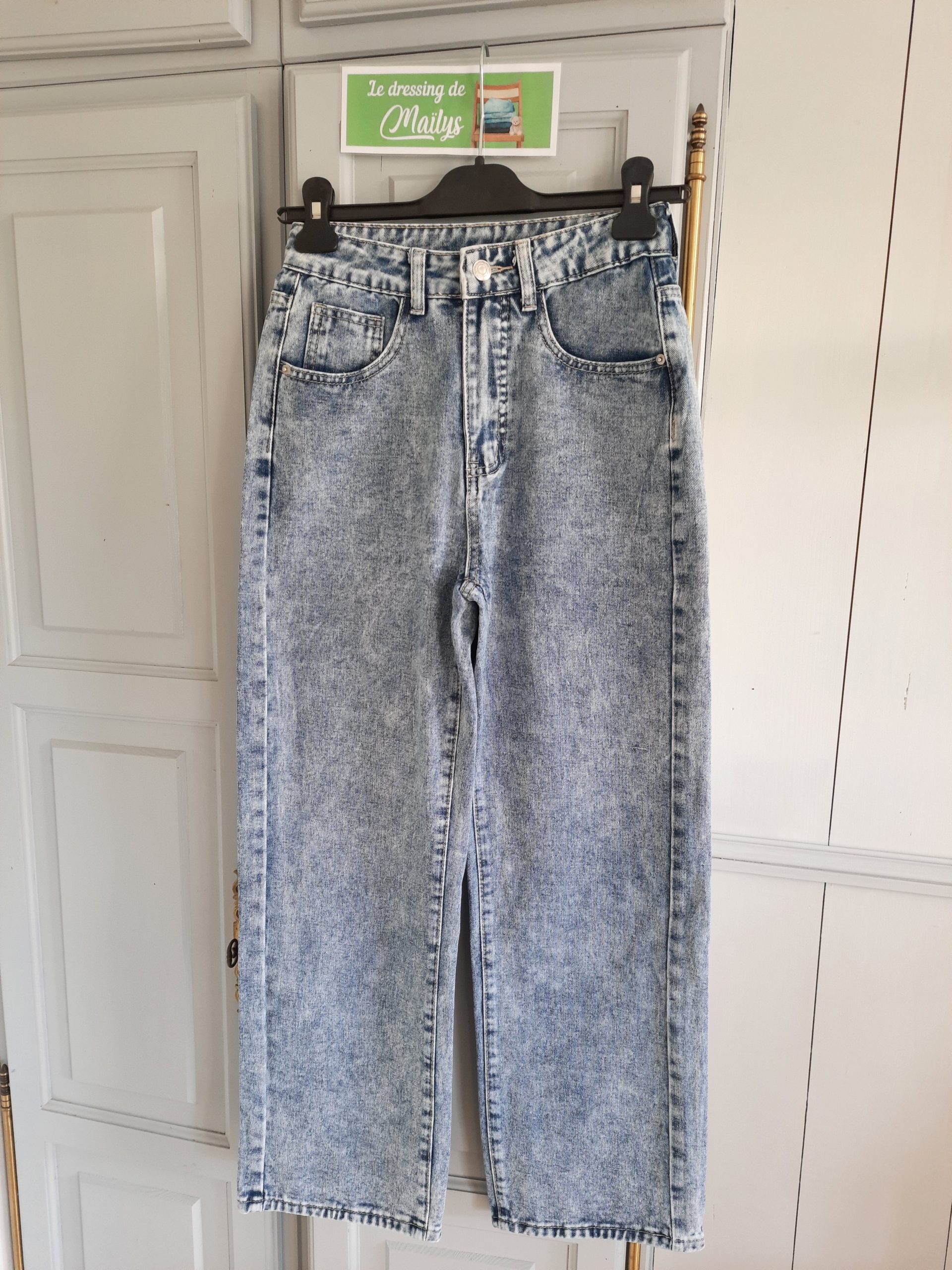Pantalon jean large T34 Shein