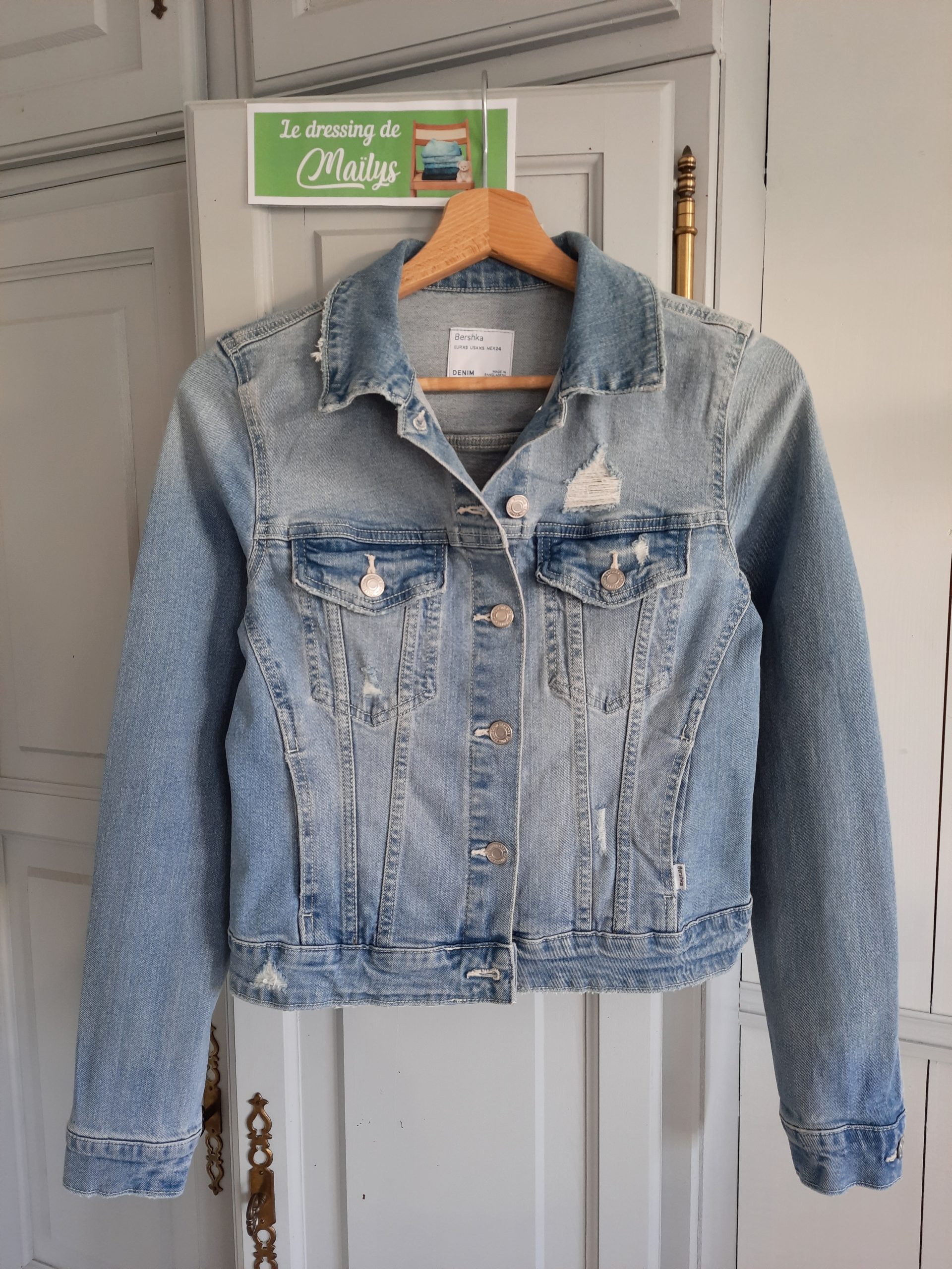 Veste en jean T34 Bershka