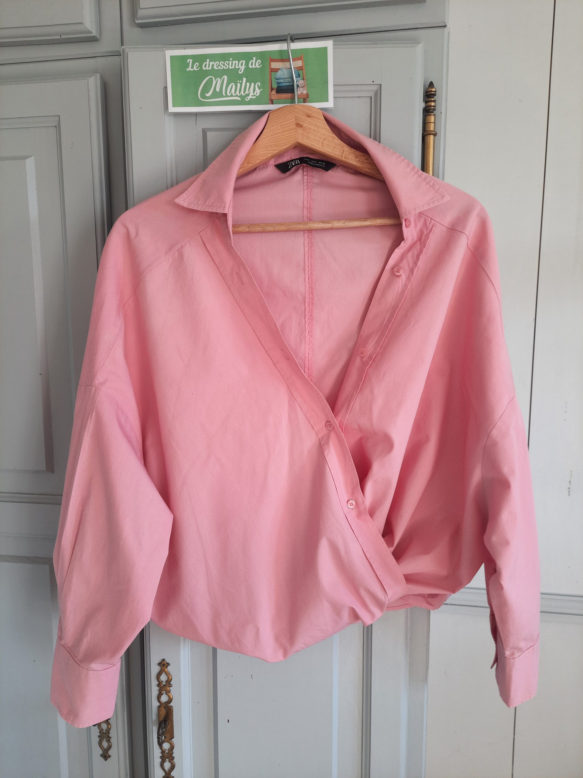 Chemisier oversize asymétrique T36 Zara