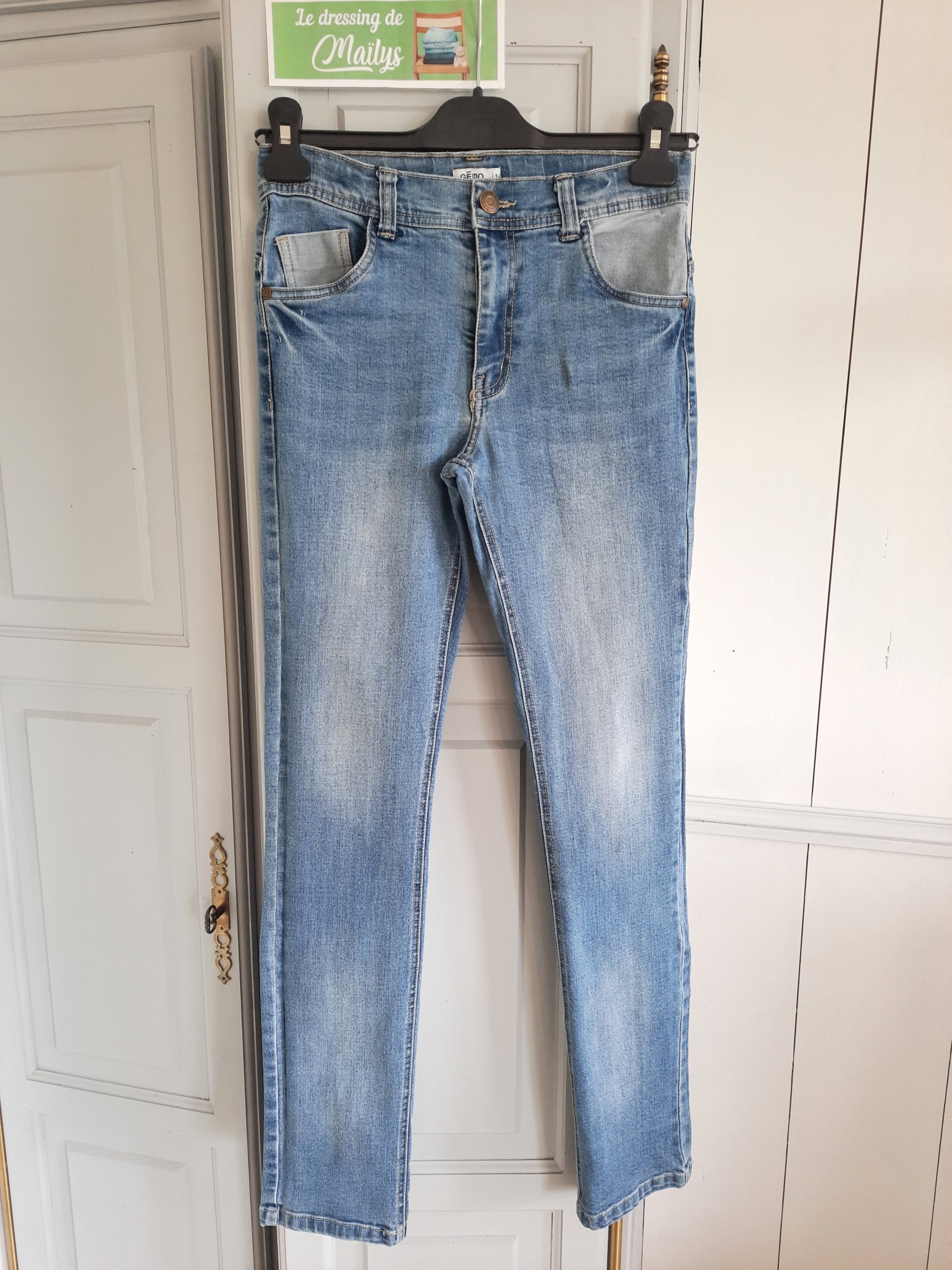 Pantalon en jean slim T34 Gémo